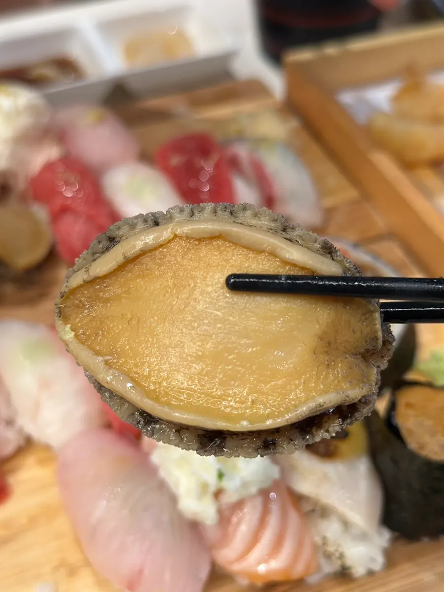 A close-up of the Elephant B sushi selection