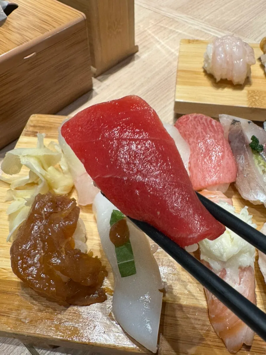 Close-up sushi salmon