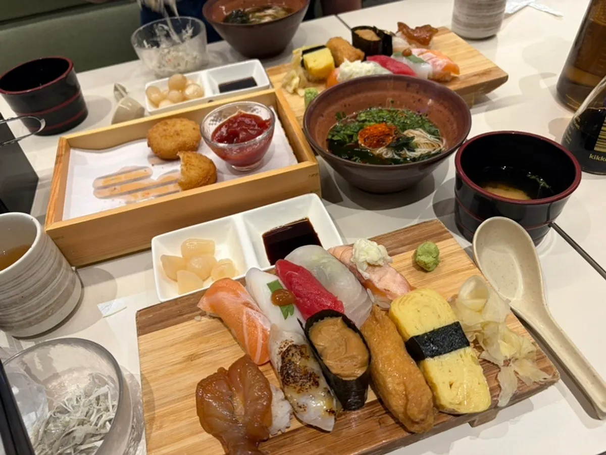 10 pieces of Elephant Sushi sushi on a plate