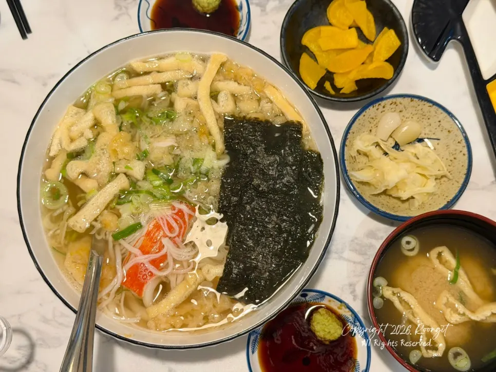 Semangkuk udon yubu yang datang pertama