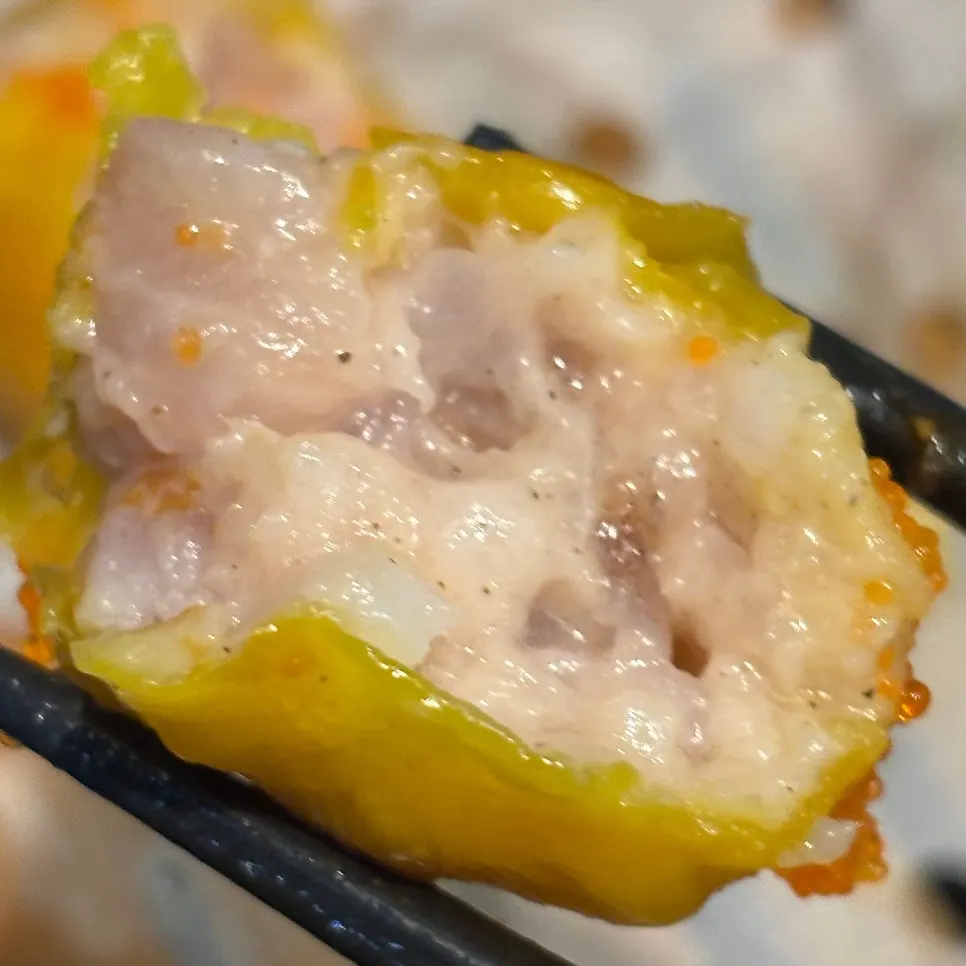 Square photo of shumai dumplings
