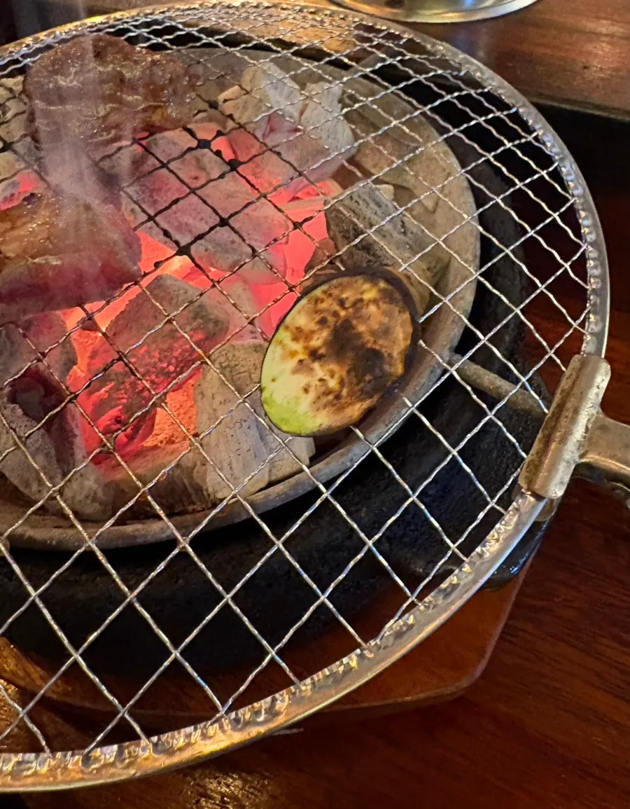 A plate of hantaek hoe (raw squid) at Hwarodam
