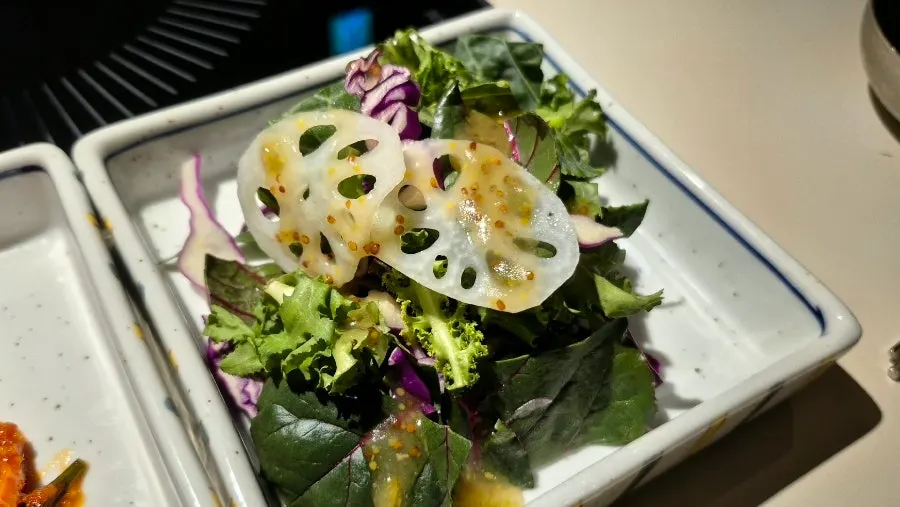 Salad side dish included with the Pujim Set