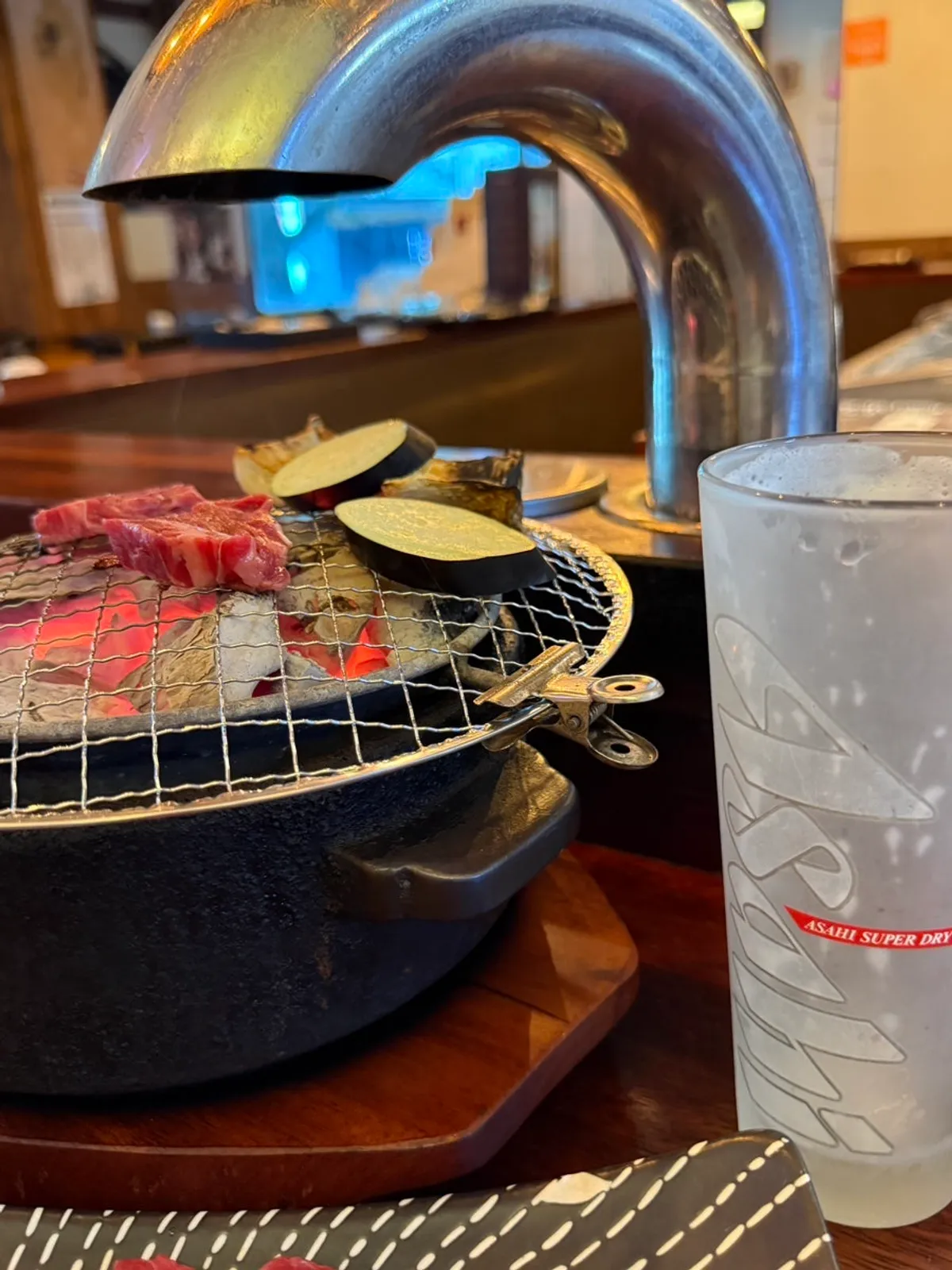 Grilled Hwarodam beef topped with wasabi