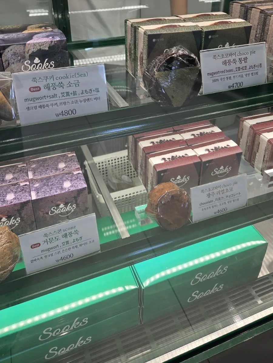 Cookies and cheesecake on display