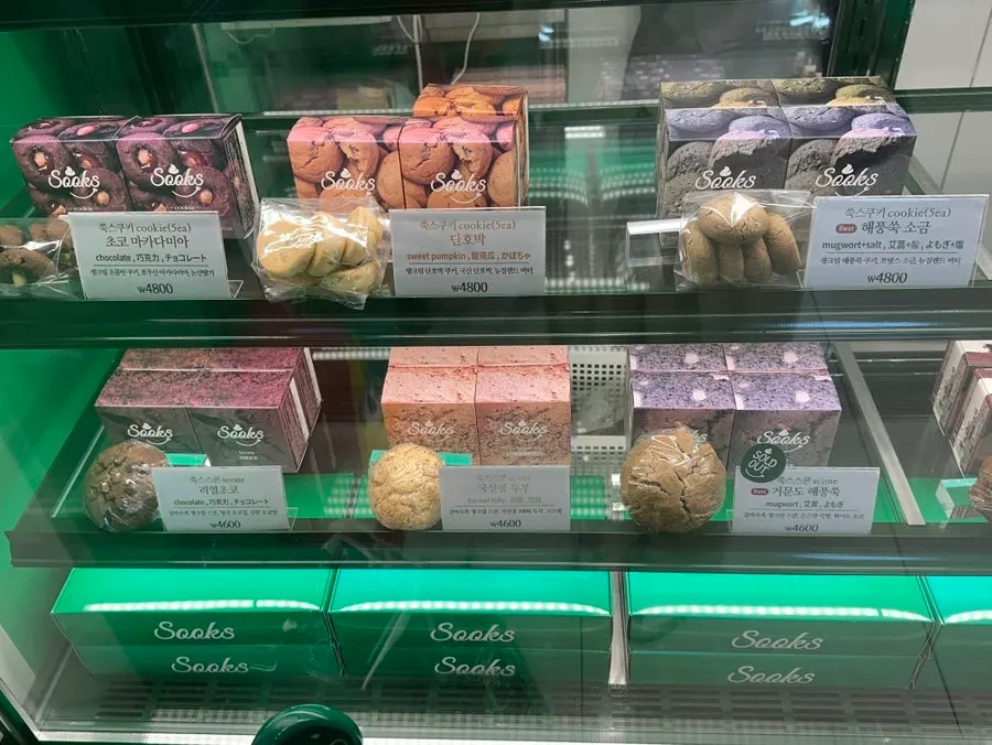 Choco pies displayed by type