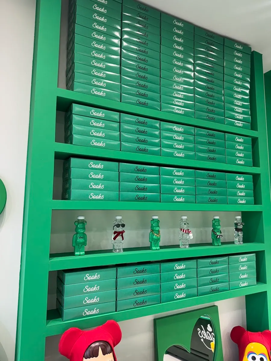 Ssuk's Choco Pie gift set boxes stacked on the wall
