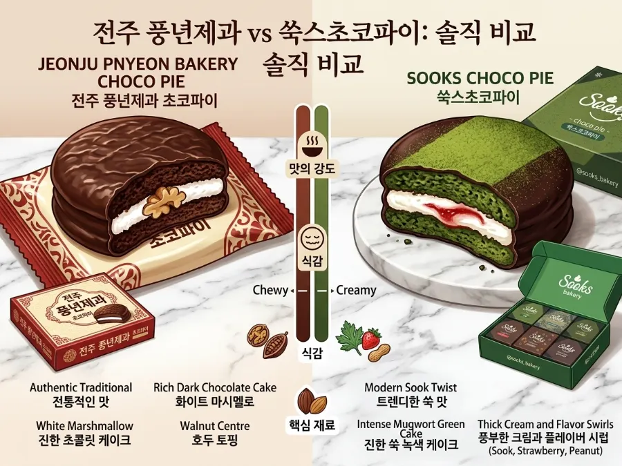 Tasting a sea-breeze mugwort whole red bean choco pie