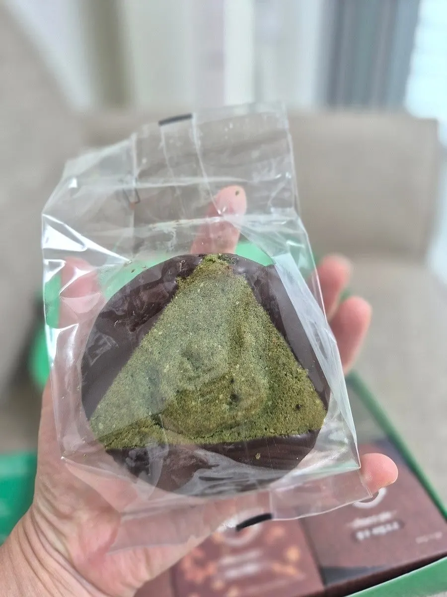 거문도해풍쑥 초코파이 크기 비교