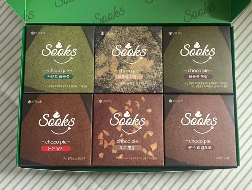 맛별로 다른 개별 박스 6개