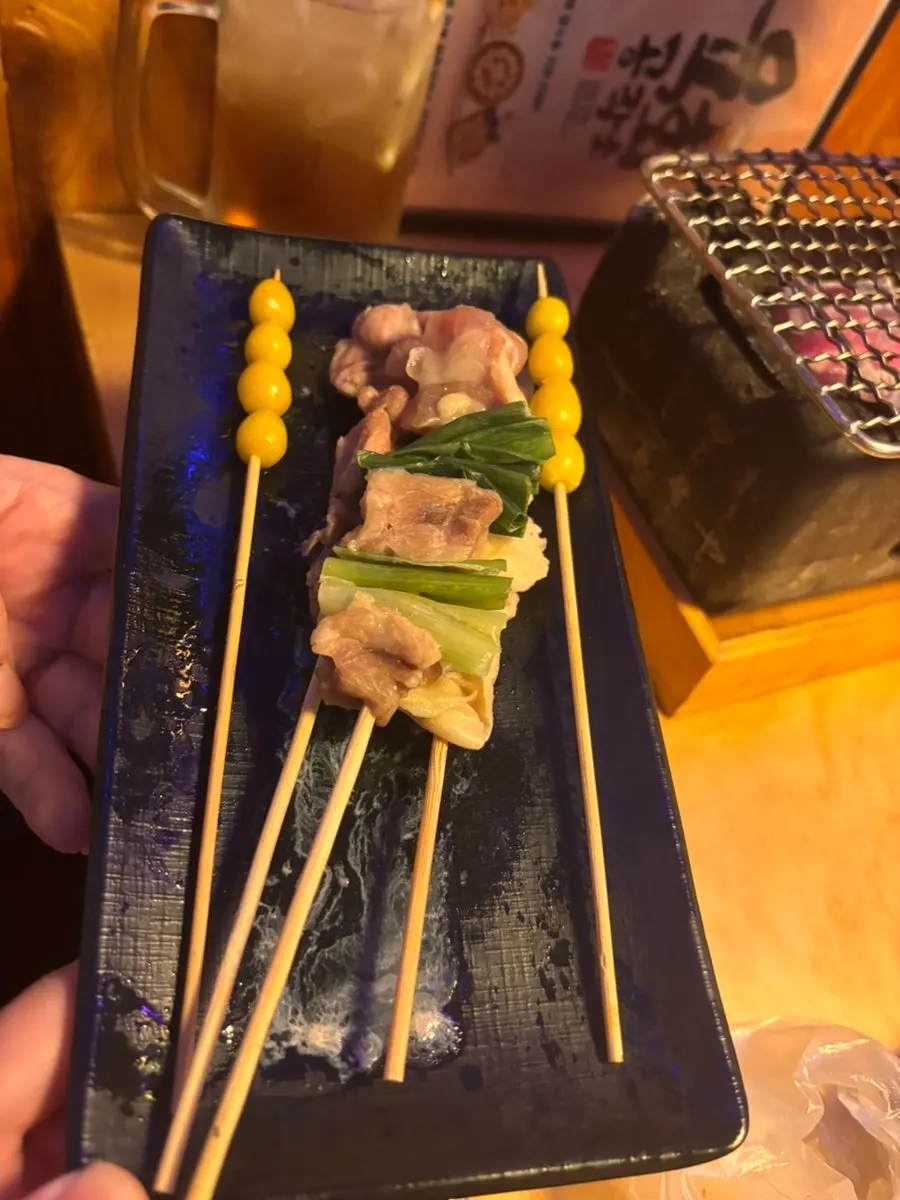 自分で焼いて食べる焼肉と串