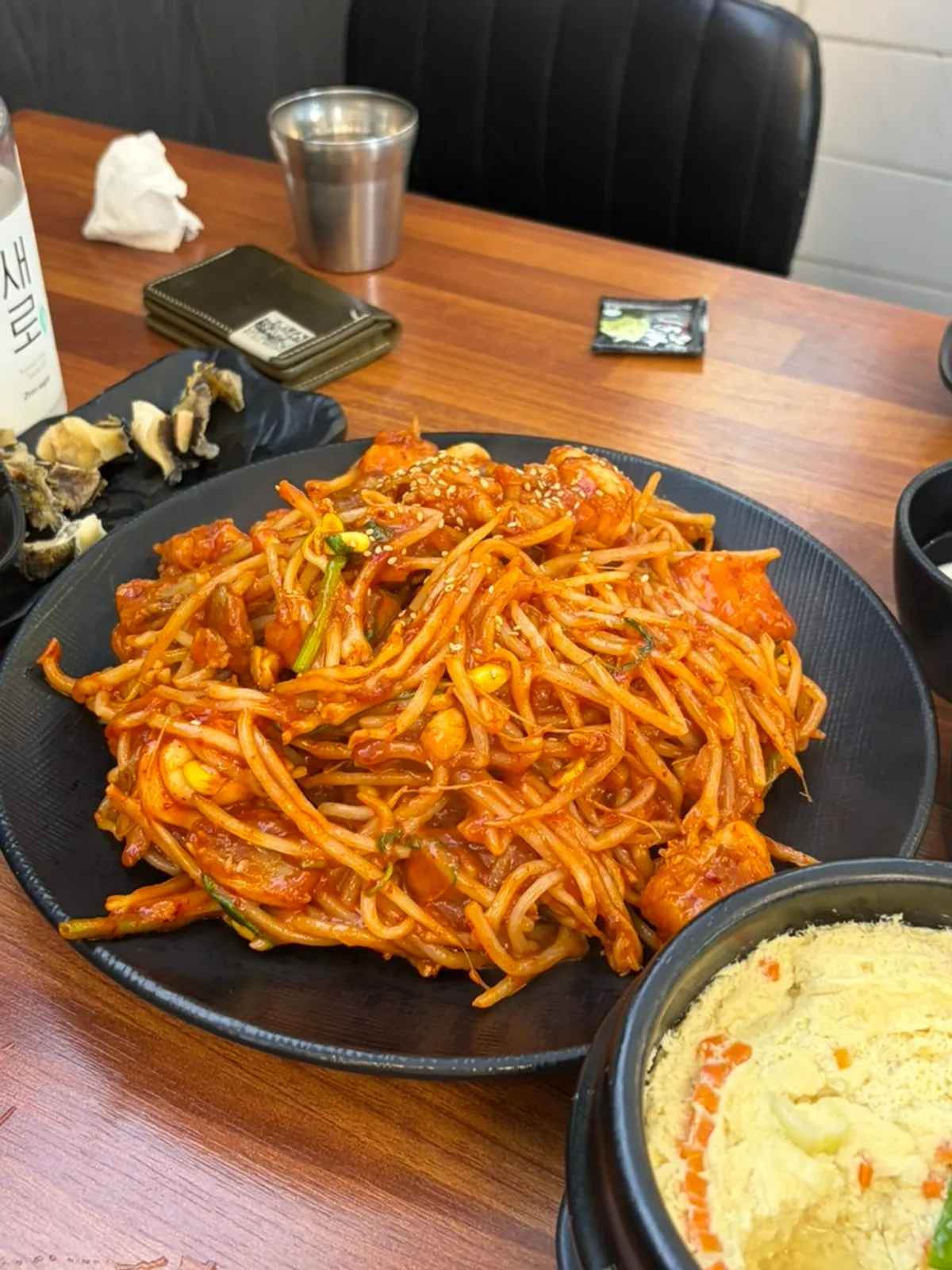 A full table of monkfish stew at Badaga Nae Sonagwi Gyeonggi Gwangju