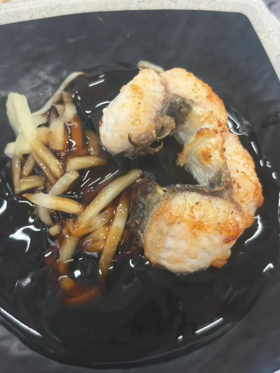 Eel with a crispy exterior once grilled