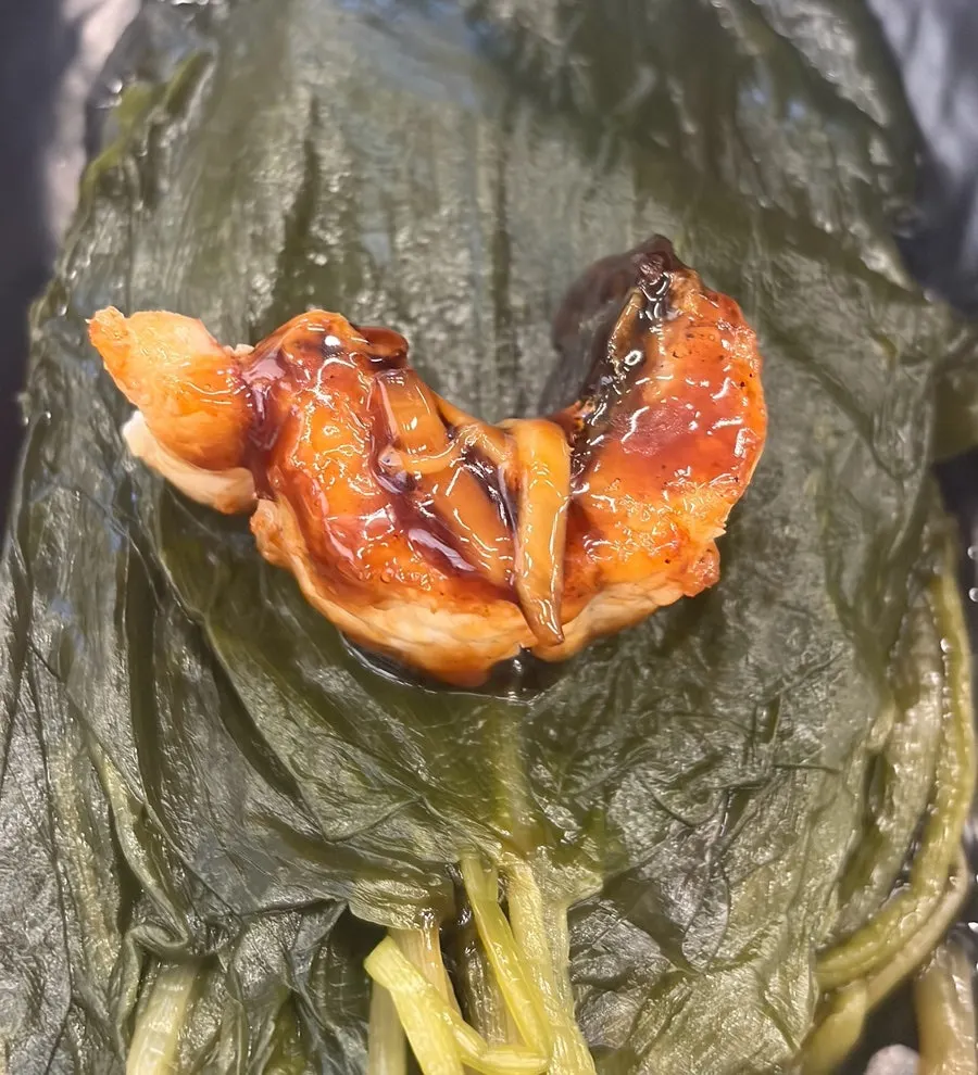 Eel wrap topped with myeong-i namul
