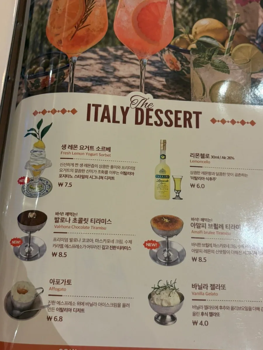 Camel Orzo pizza menu information
