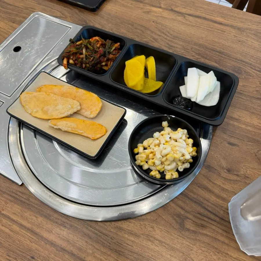 Complimentary thin sweet potato fritters