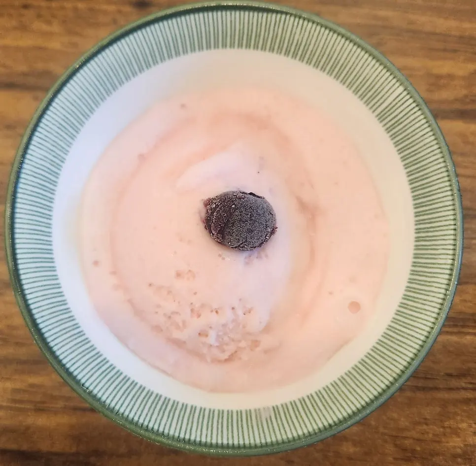 用餐后附赠的冰淇淋甜点