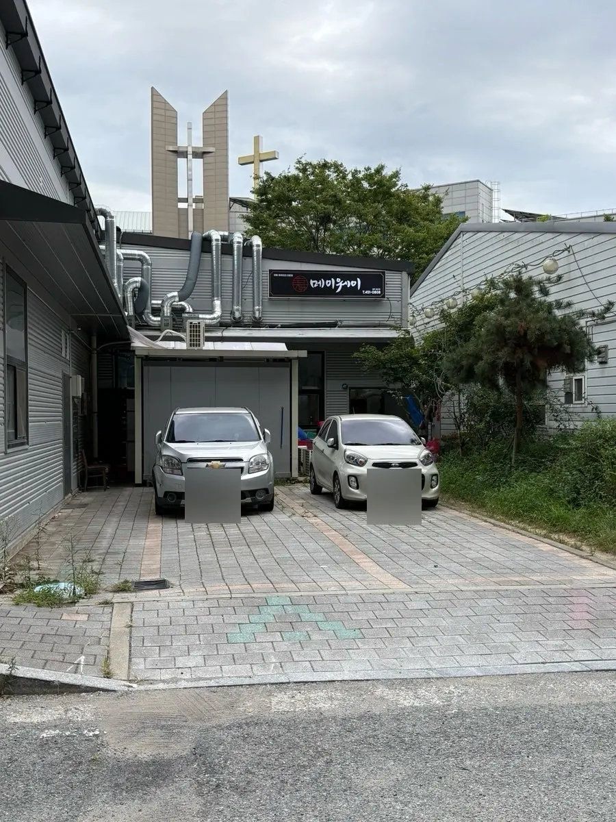 Parking spaces behind Mayway