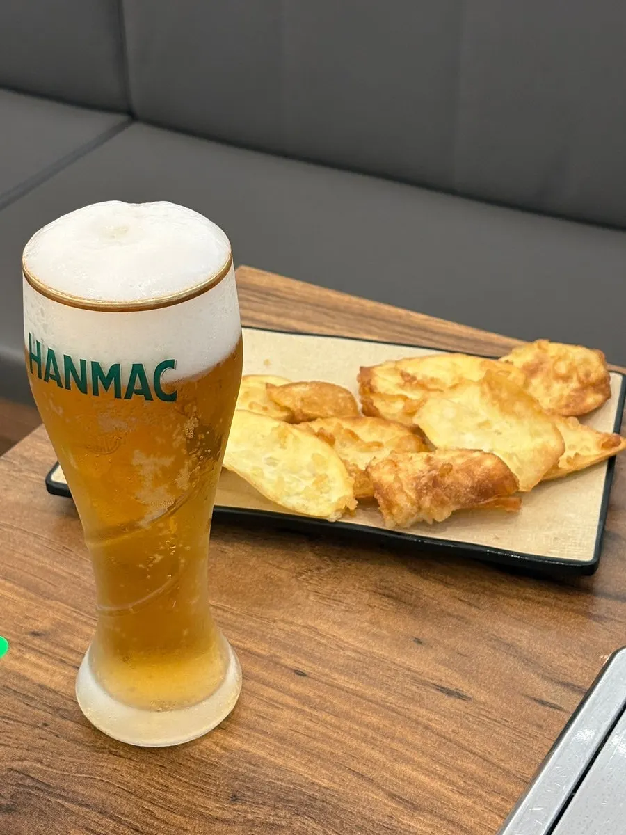 Sweet potato fritters served as a drinking snack