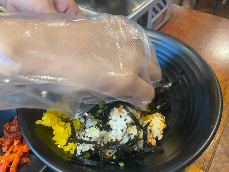 Rice ball received as a receipt-review perk