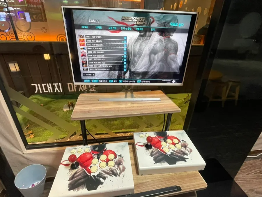 Inside the waiting booth