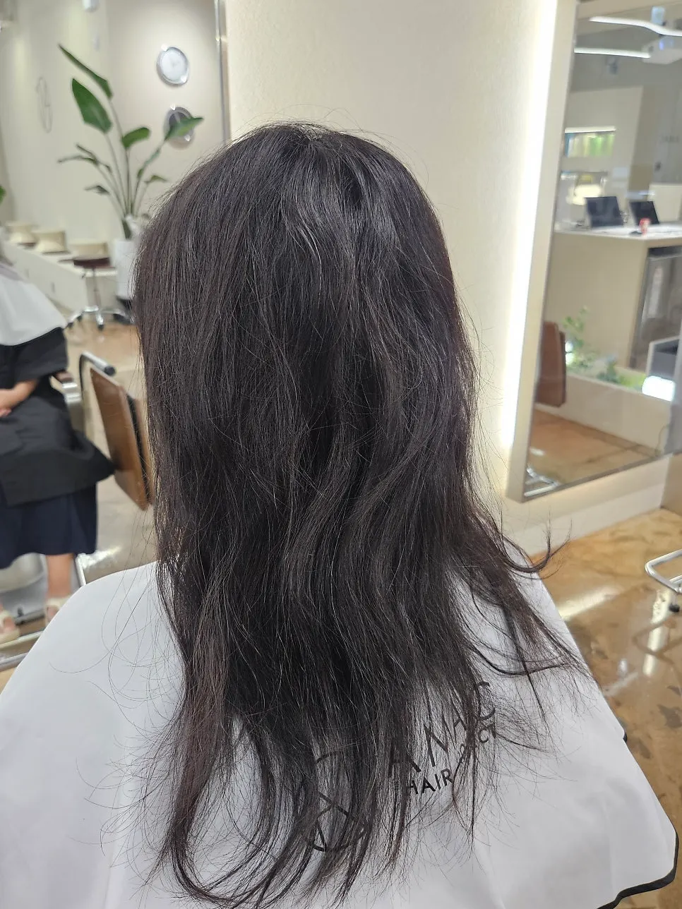 Comfortable hair salon waiting area
