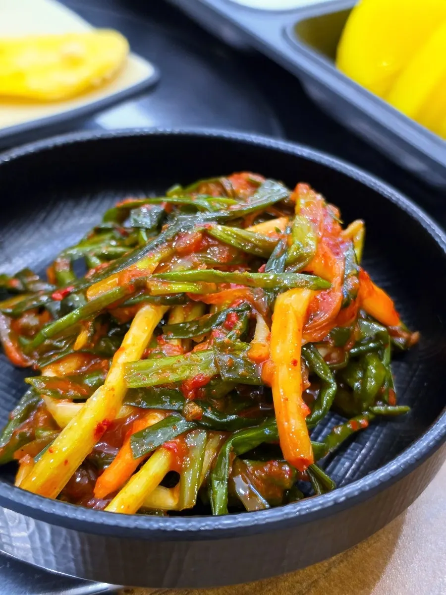 Sweet potato fritters served as an appetizer