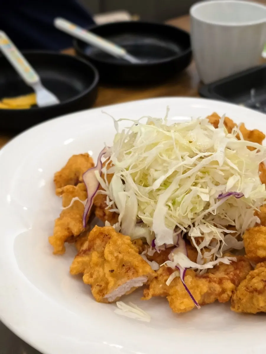 Cross-section of tangsuyuk packed with pork loin