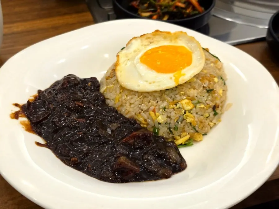 A plate of fluffy fried rice