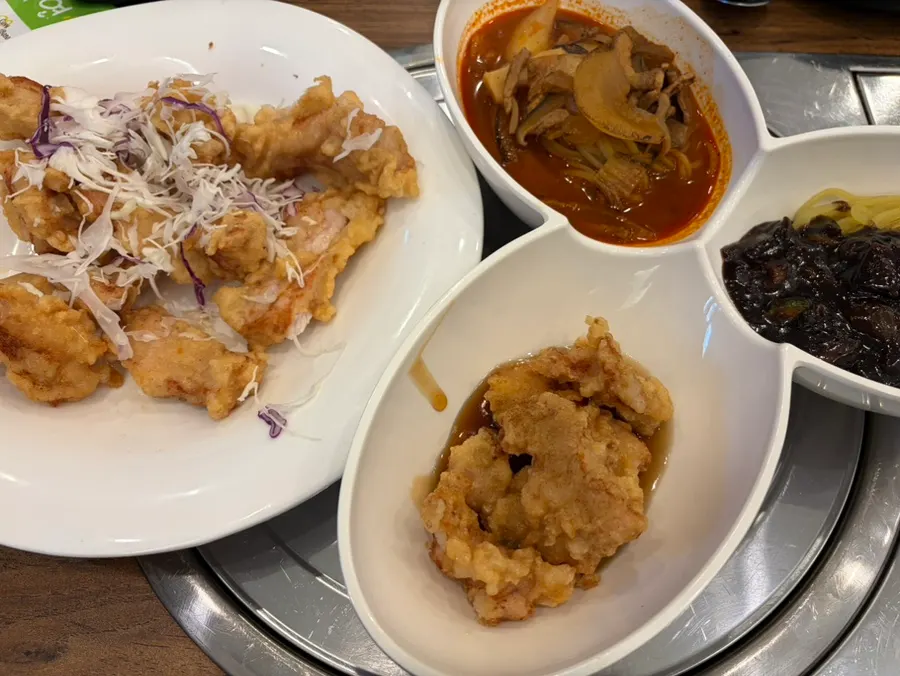 Thick tangsuyuk with a tender texture