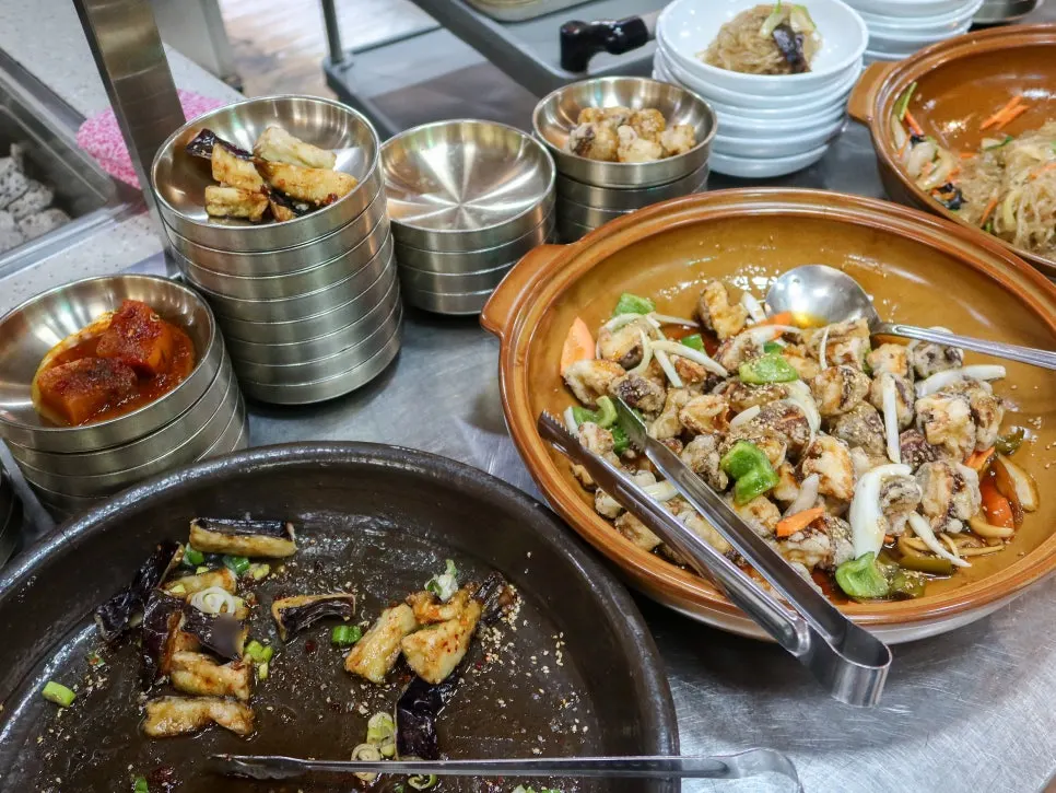 Unlimited banchan self-bar at Bomseol