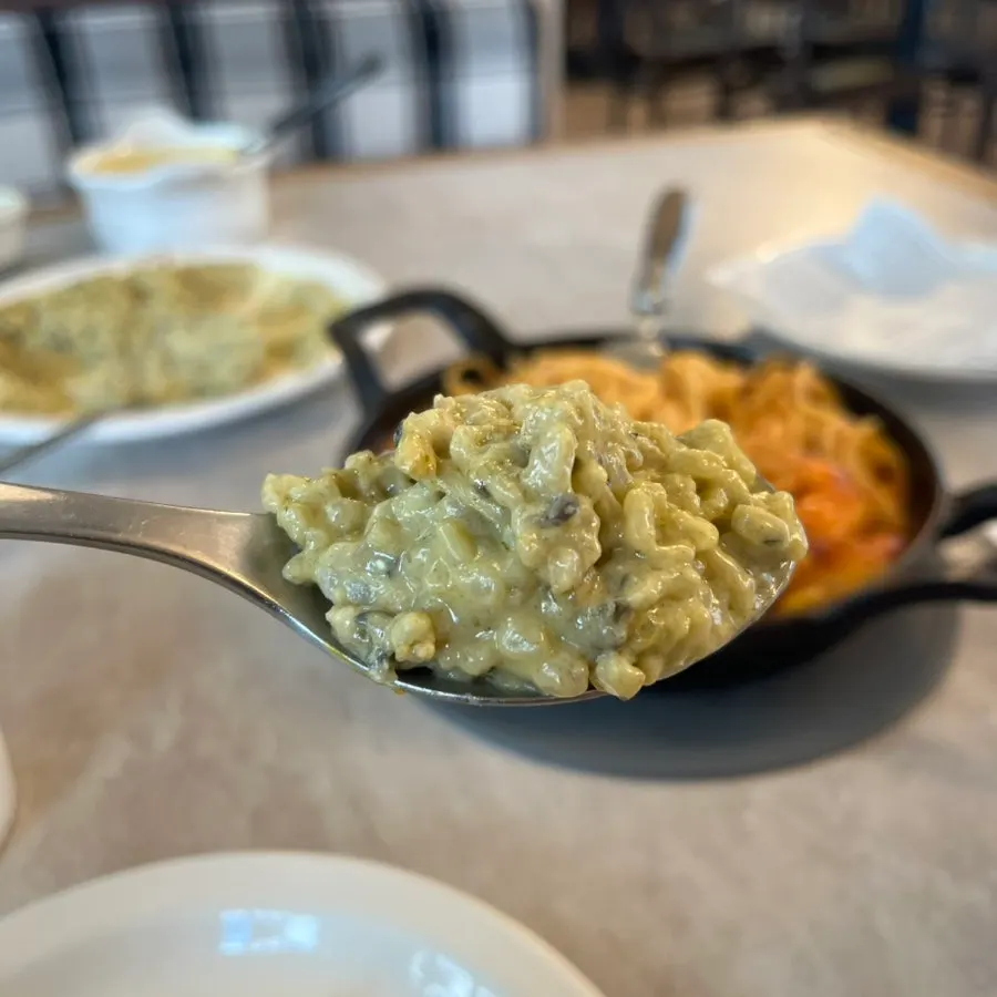 Abalone cream risotto and pasta