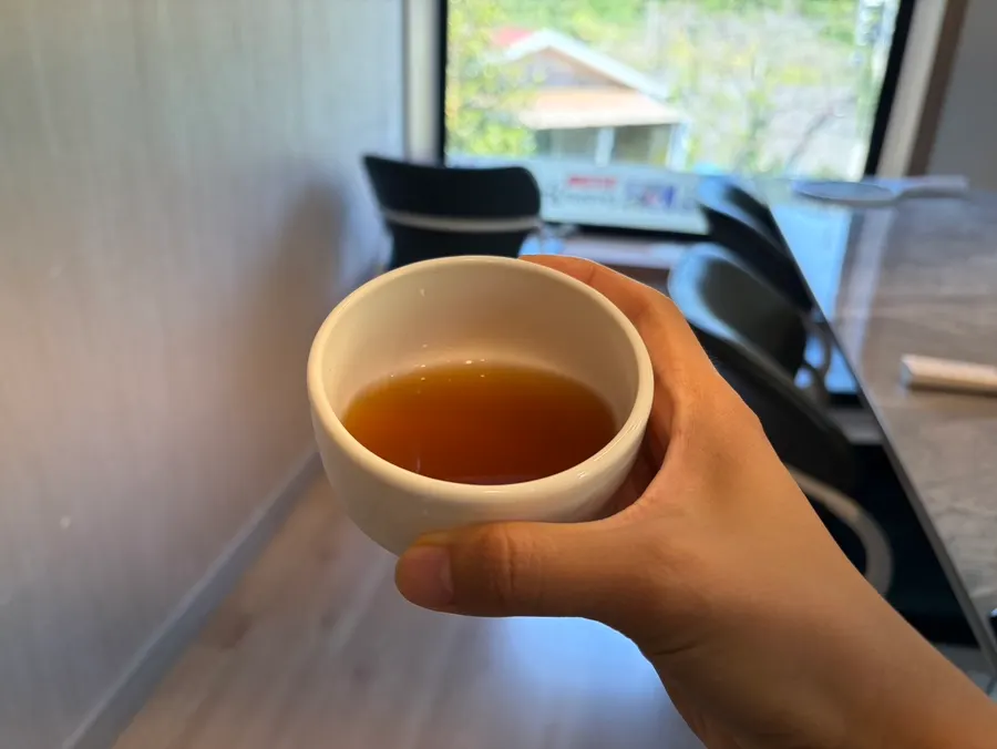 Sujeonggwa dessert drink served after the meal