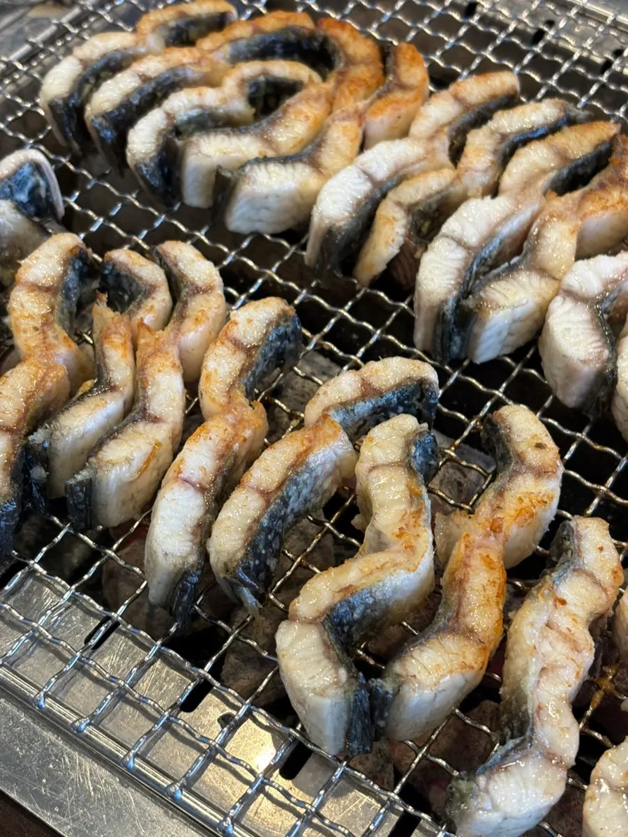 A well-grilled piece of eel