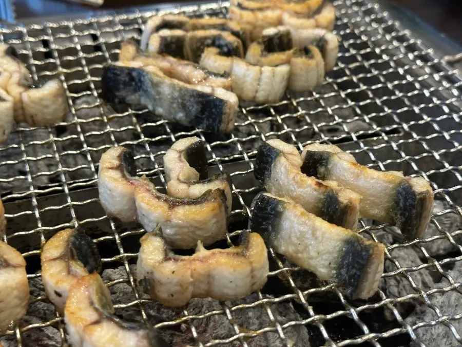 Fully cooked plump grilled eel