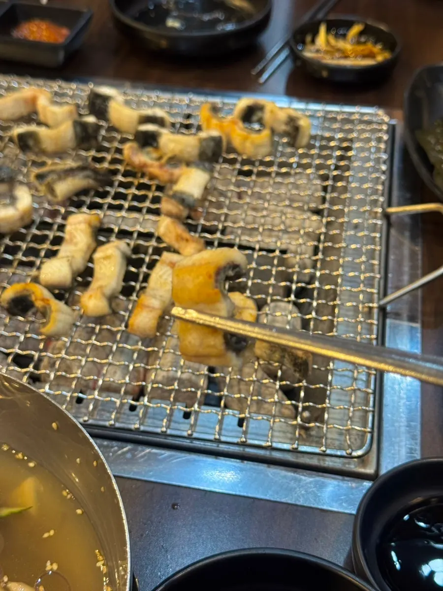 A golden-grilled piece of eel