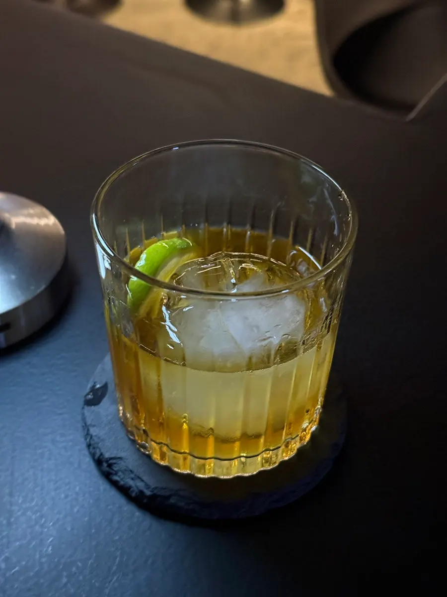 A bar seat well suited for sitting alone at Chomyeon