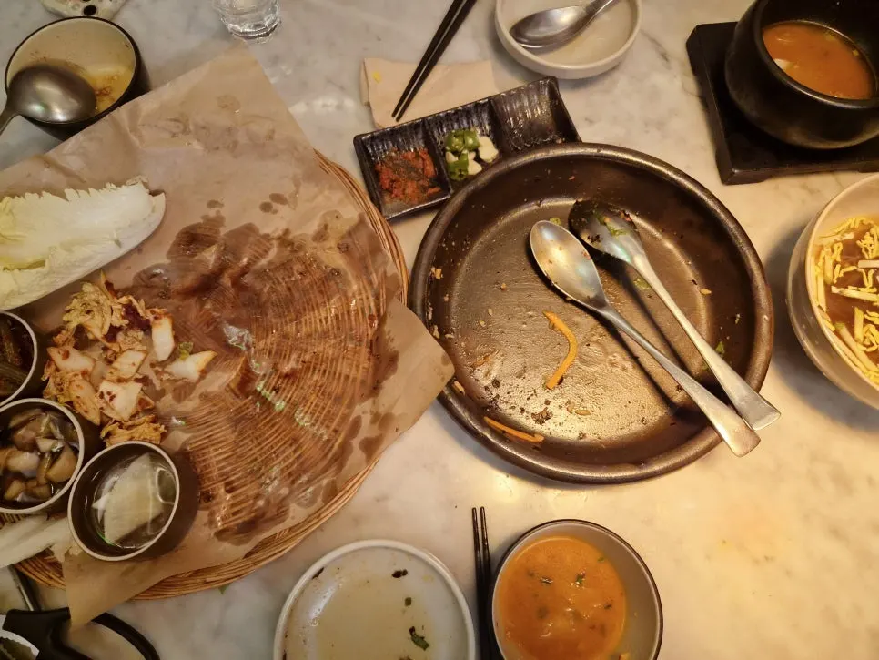 Myeongdang Auntie Table meal selection