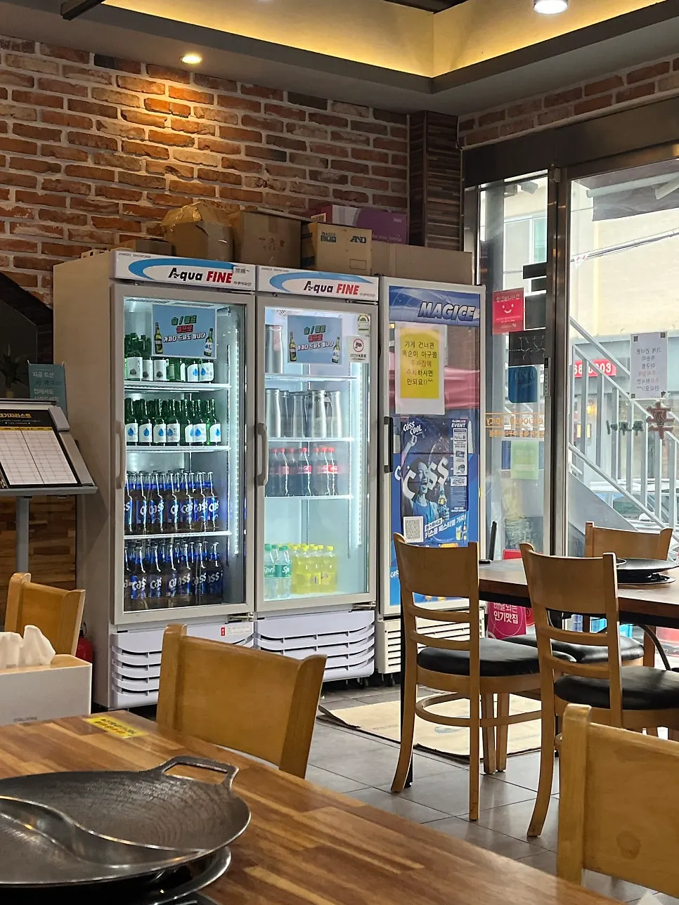 Restaurant seating with generous spacing