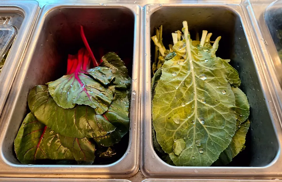 Various side dishes served with ribs