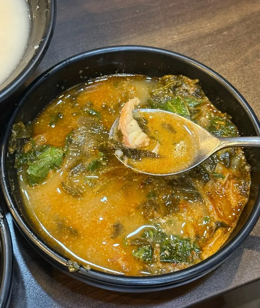 Spicy, savory eel soup