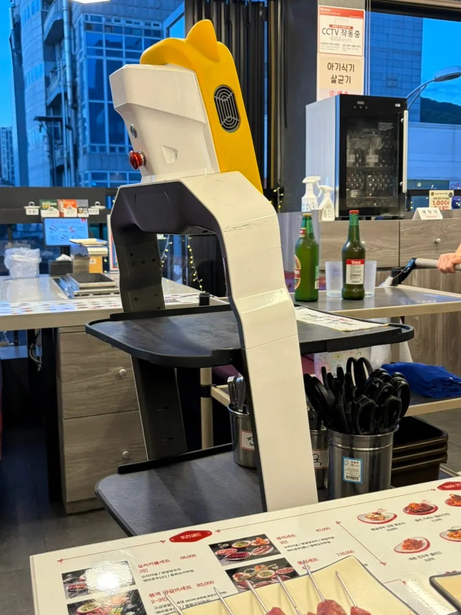 Cat-shaped serving robot