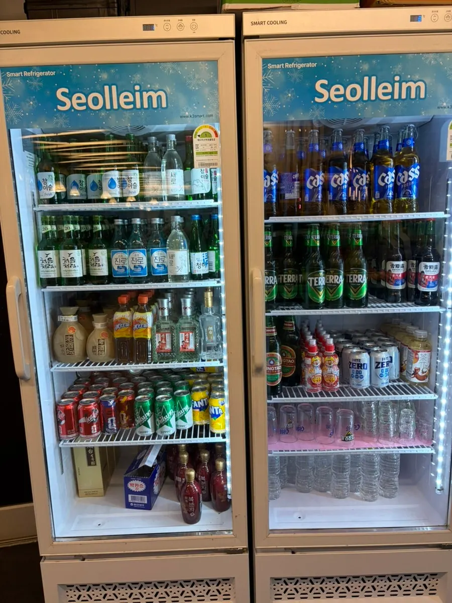 Drinks and alcohol menu