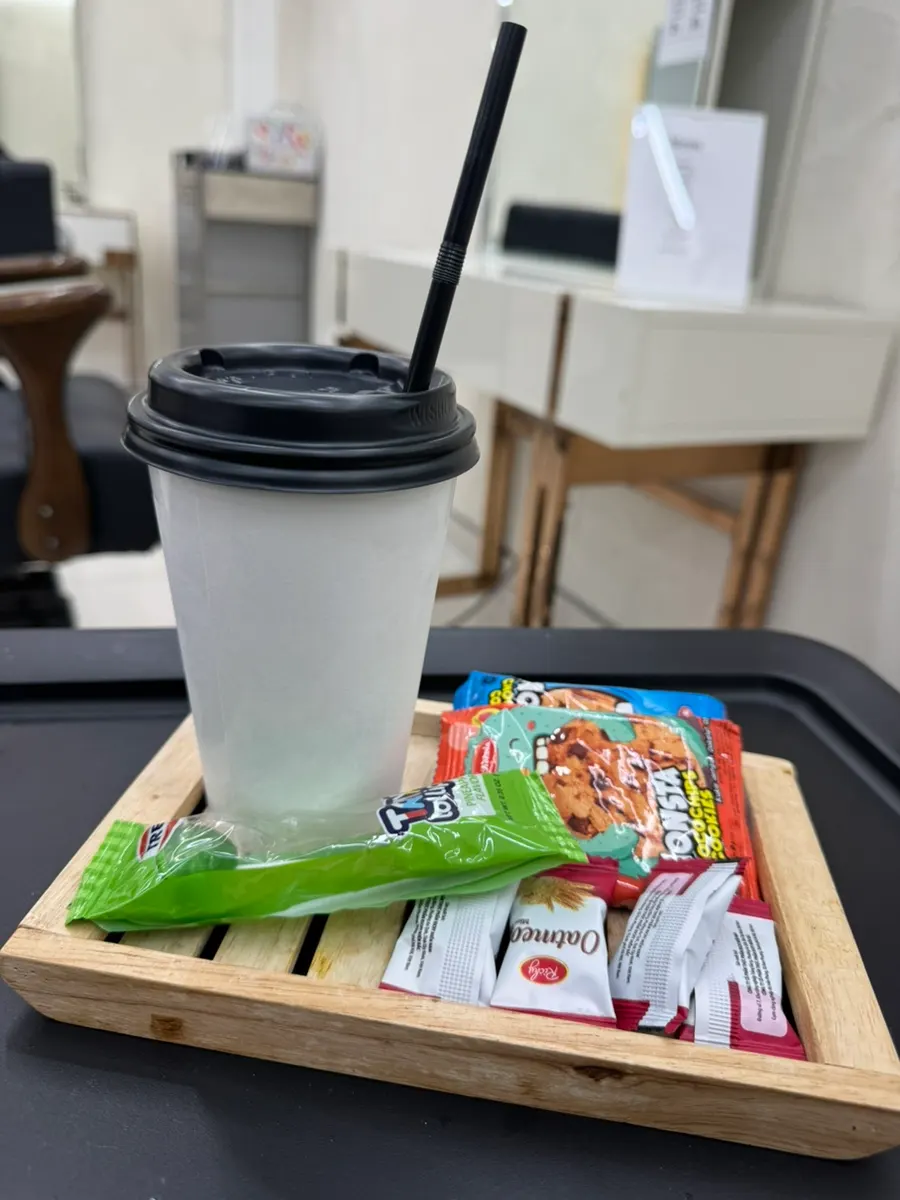 시술 전 준비해준 아이스 아메리카노