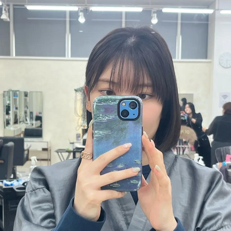 염색과 커트를 마친 머리