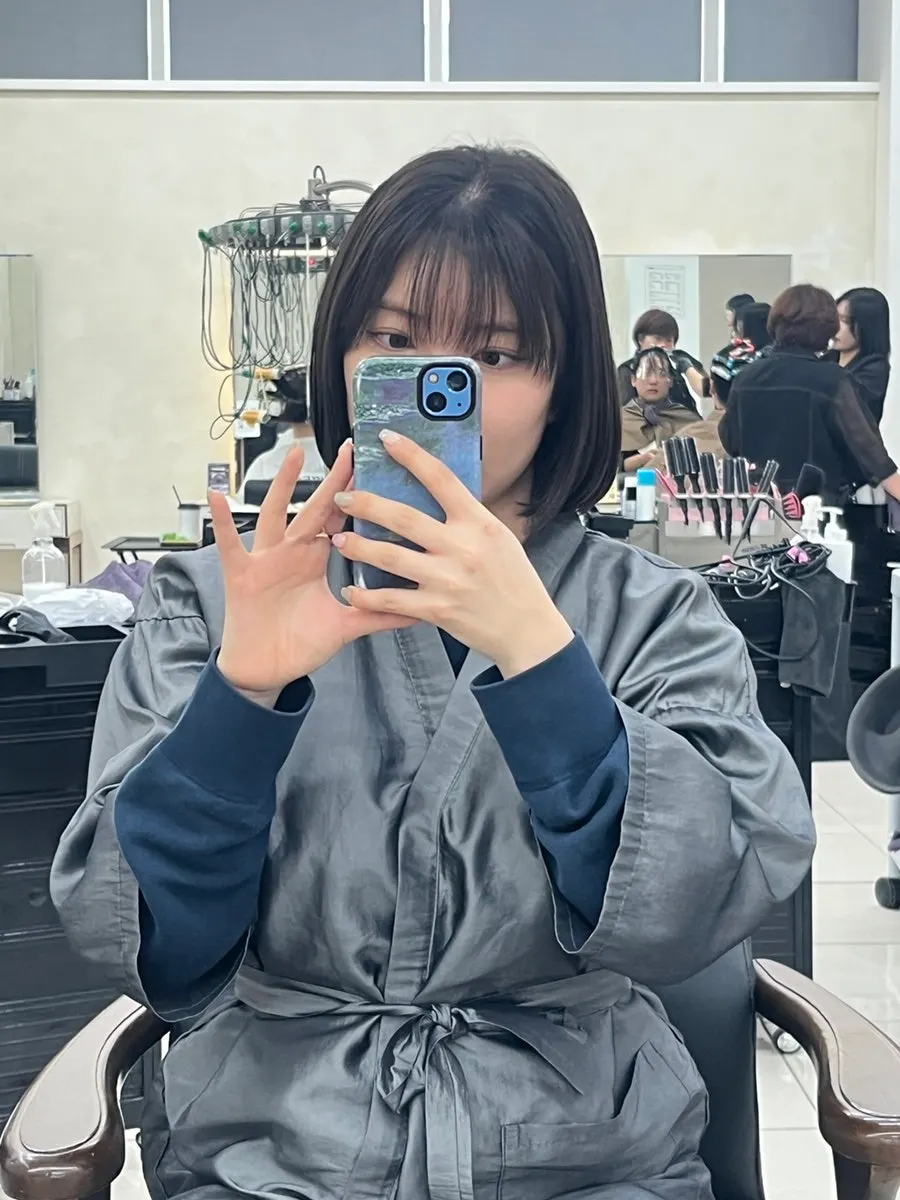 6레벨 매트브라운 염색 결과