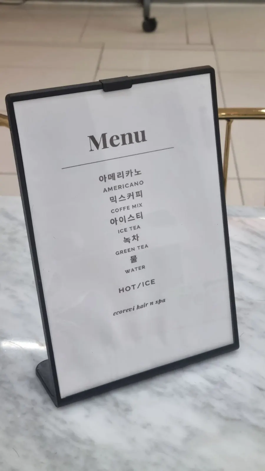 Salon space with late-night appointment information