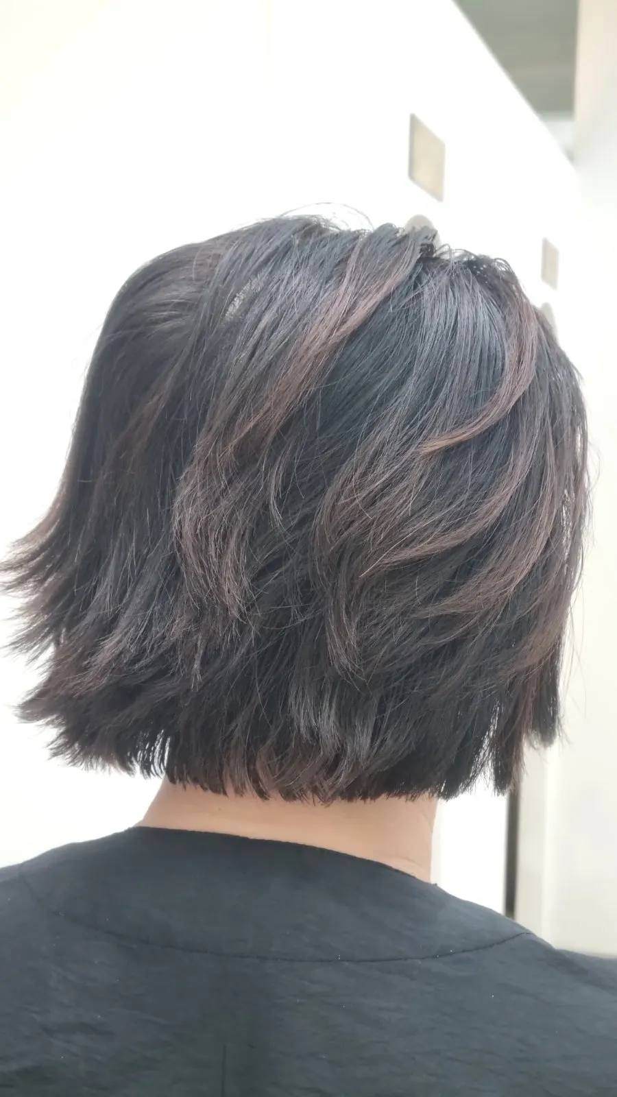 Hair with loosened curls before the perm