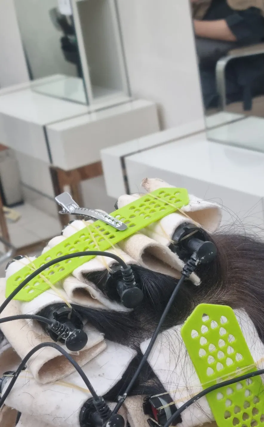 Perm treatment being carefully performed