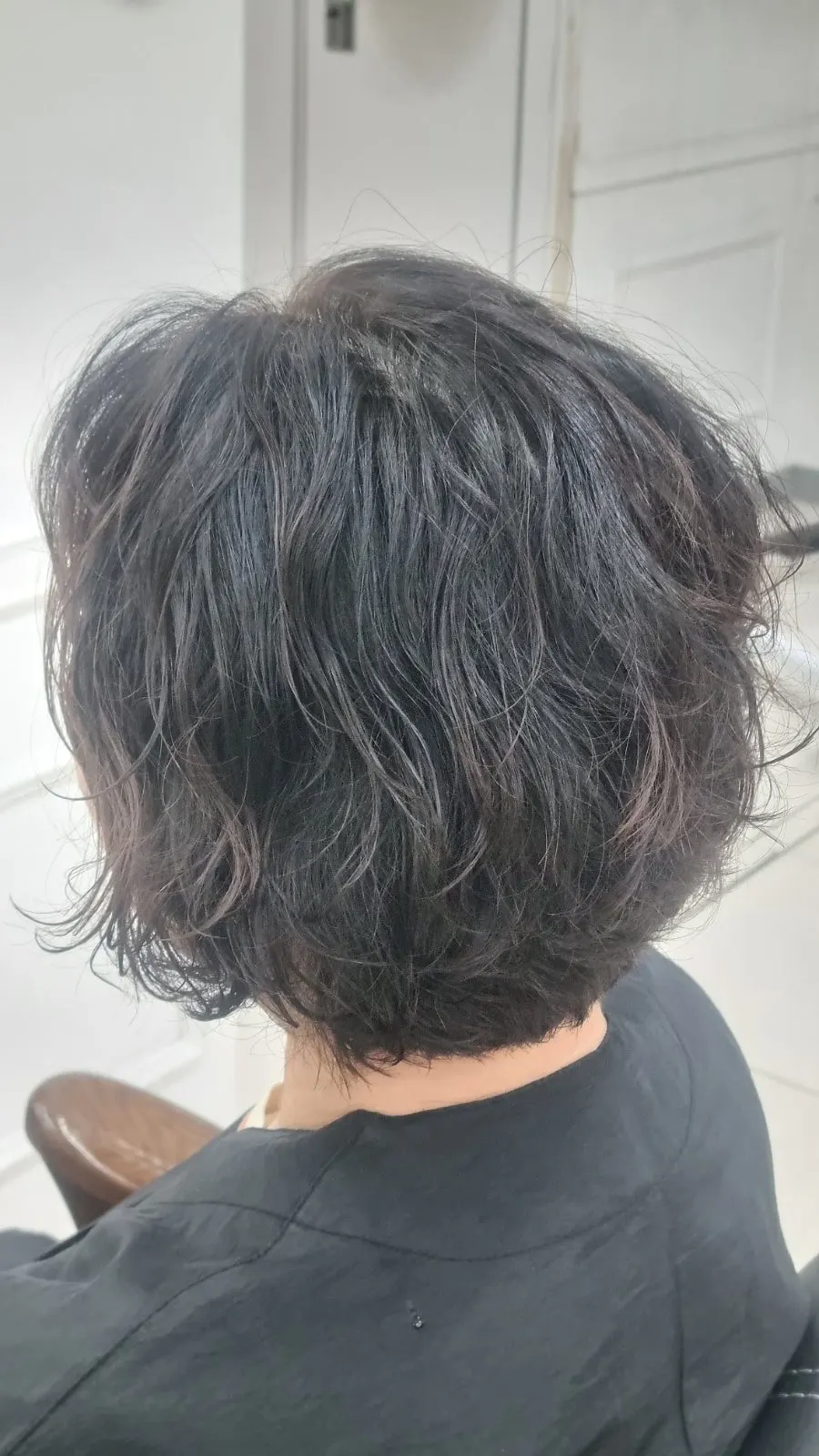 Naturally finished curls after the perm